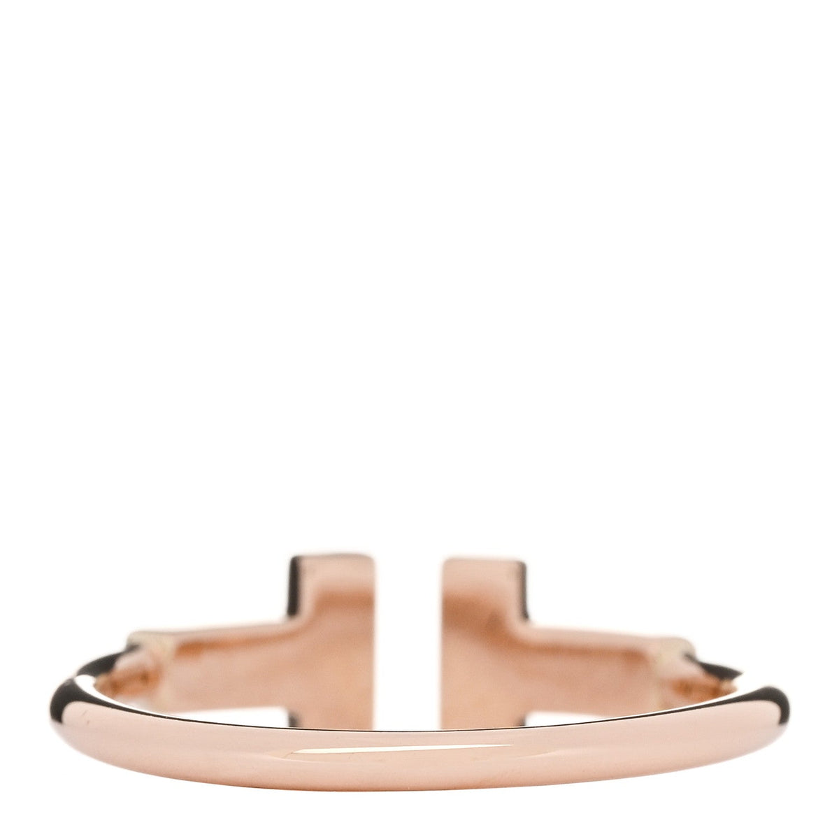 Tiffany 18K Rose Gold Diamond T Wire Ring 51 5.75