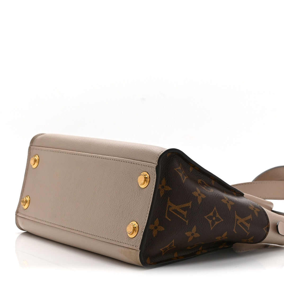 Louis Vuitton Calfskin Monogram On My Side PM Tote Bag Greige 1976660