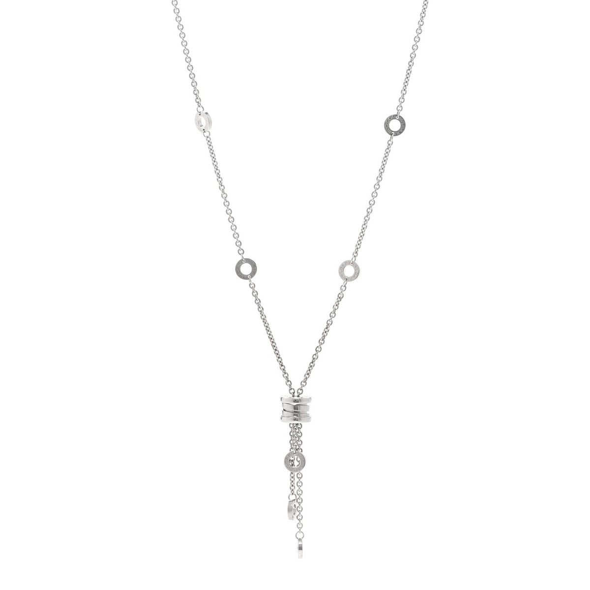 Bulgari 18K White Gold B.Zero1 Drop Necklace