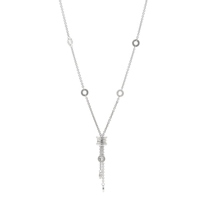 Bulgari 18K White Gold B.Zero1 Drop Necklace