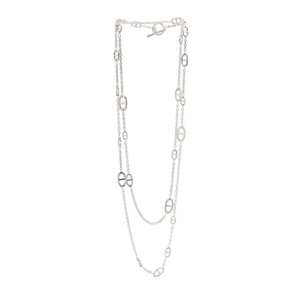 Hermes Sterling Silver Farandole Necklace 160