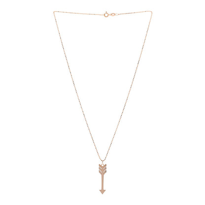 Jennifer Meyer 18K Rose Gold Diamond Arrow Pendant Necklace