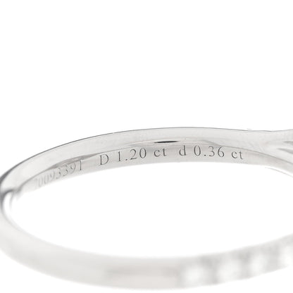 Tiffany Platinum Diamond Soleste Cushion Cut Double Halo Ring 47 4