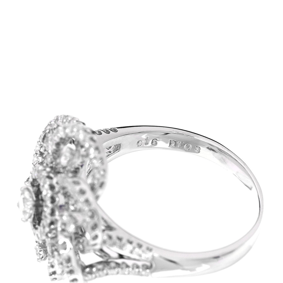 Parker & West by FASHIONPHILE18K White Gold Diamond 1.24ctw Flower Ring 59 8.75