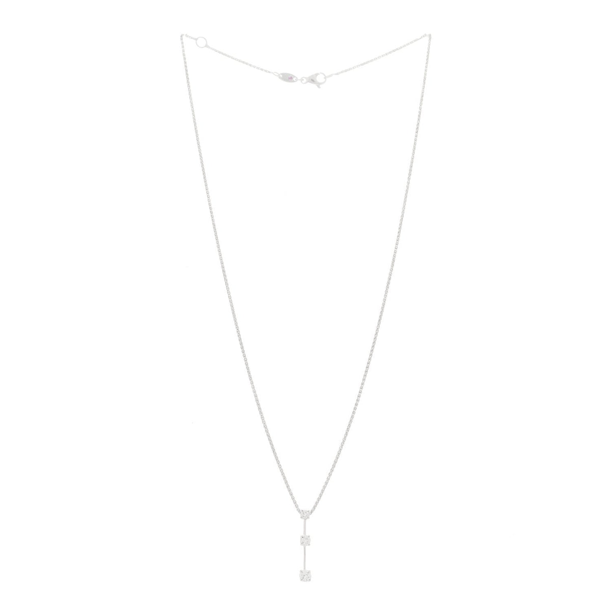 Roberto Coin 18K White Gold Diamond Drop Pendant Necklace