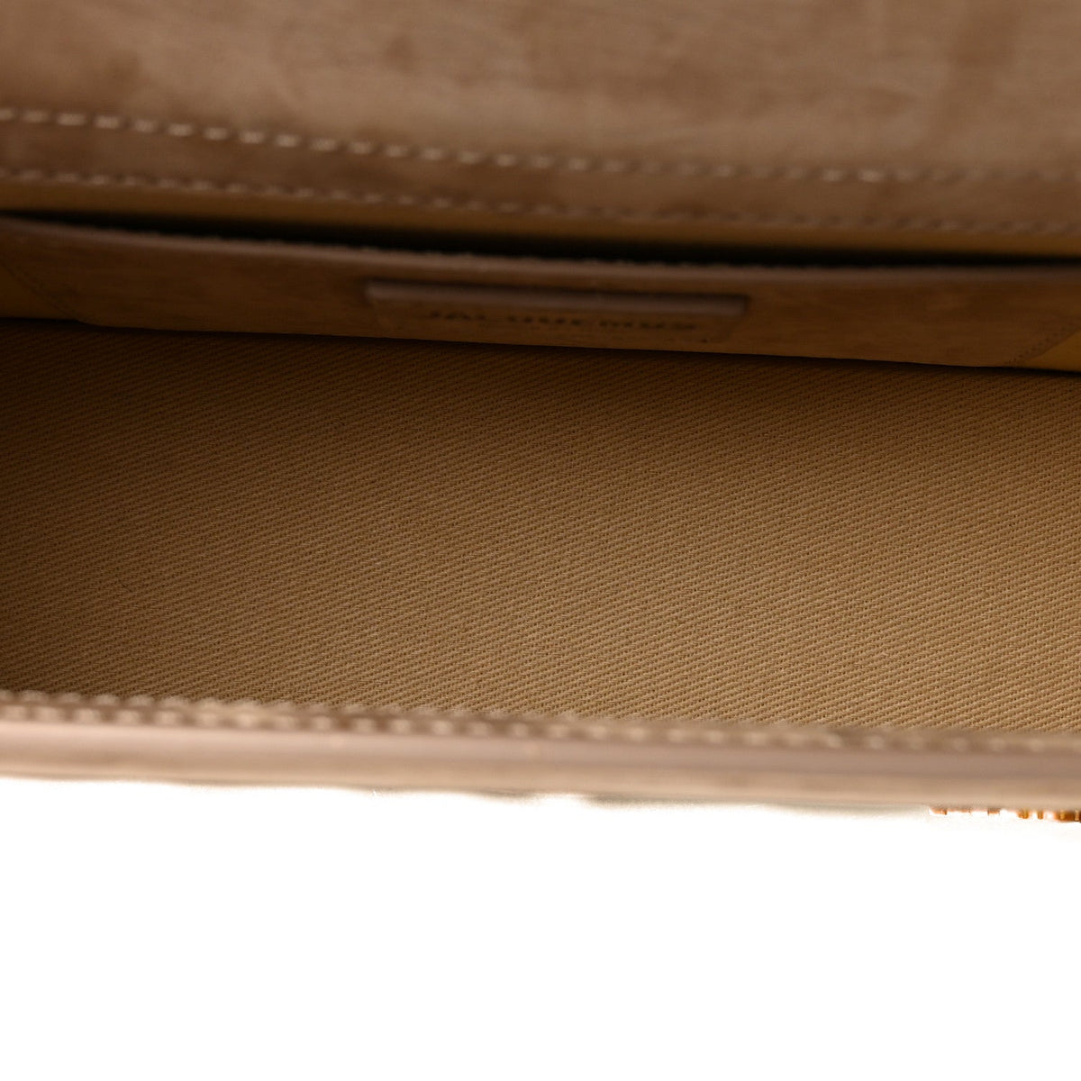 Jacquemus Nubuck Le Grand Bambino Shoulder Bag Dark Beige