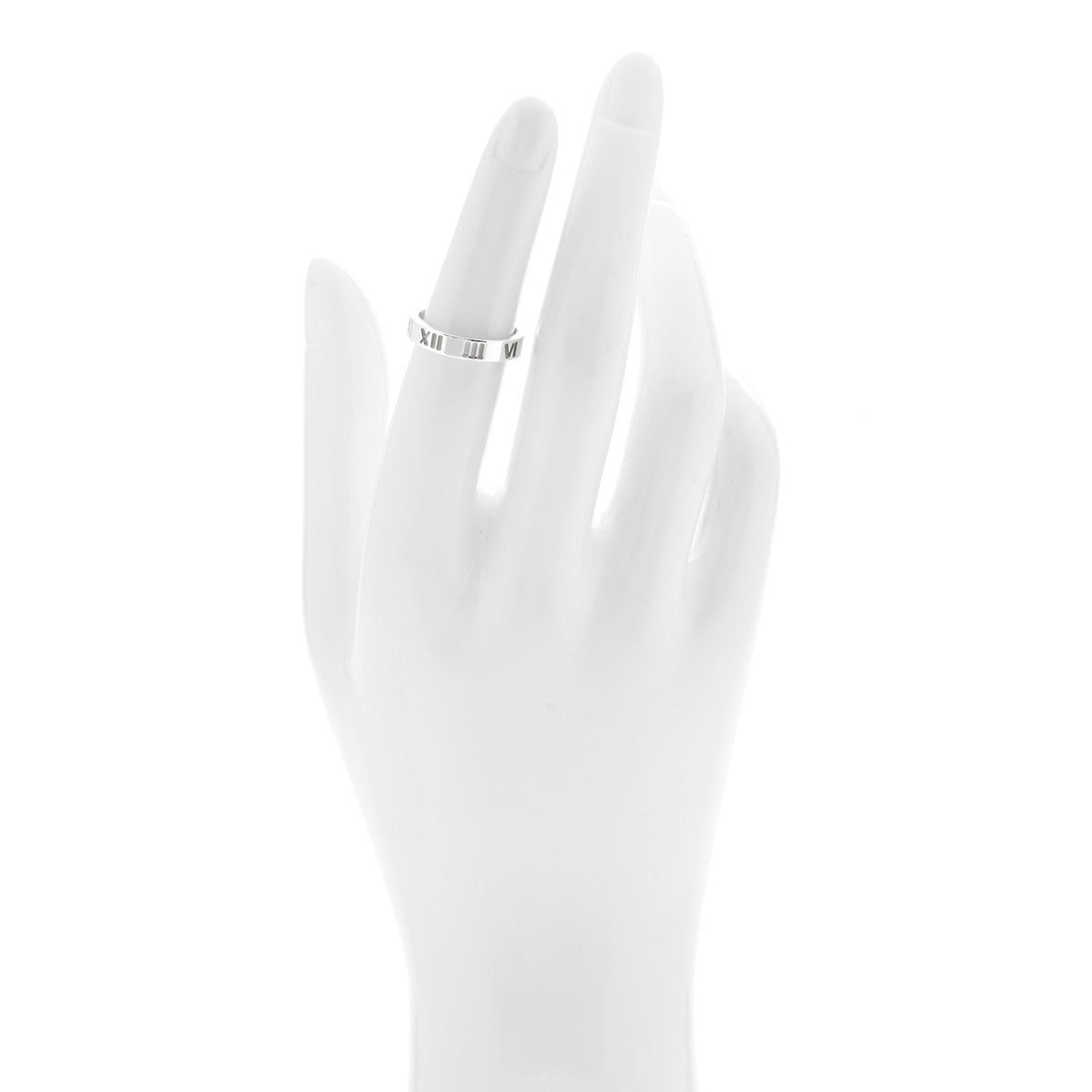 Tiffany Sterling Silver Narrow Atlas Pierced Ring 50 5.25