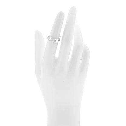 Tiffany Sterling Silver Narrow Atlas Pierced Ring 50 5.25