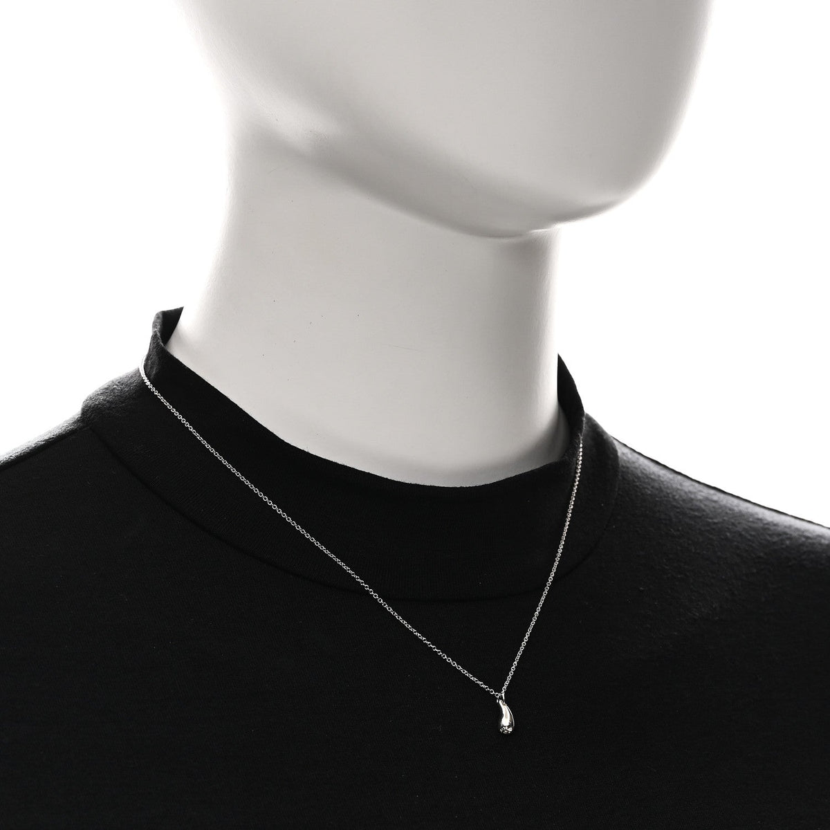 Tiffany Sterling Silver Elsa Peretti Teardrop Pendant Necklace
