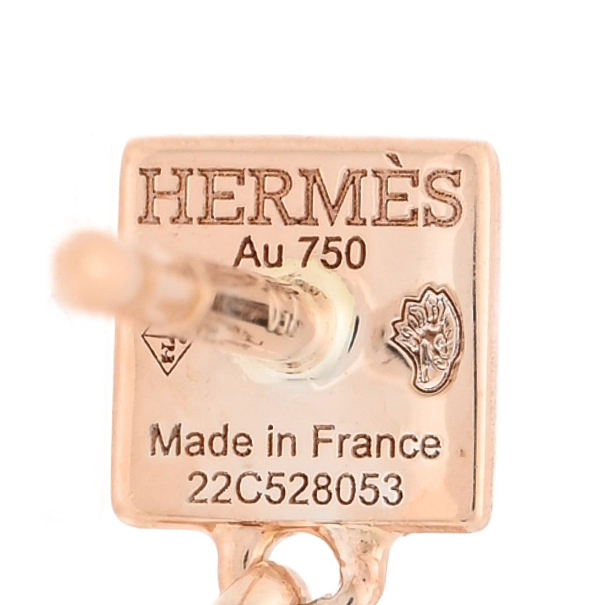 Hermes 18K Rose Gold Clou d'H Cuff Single Earring