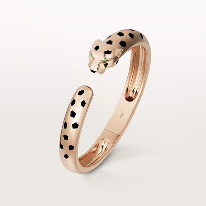 18K Gold Tsavorite Garnets Onyx Cartier Panthère De Cartier Bracelet