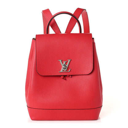 Louis Vuitton Soft Calfskin Lockme Backpack Poppy