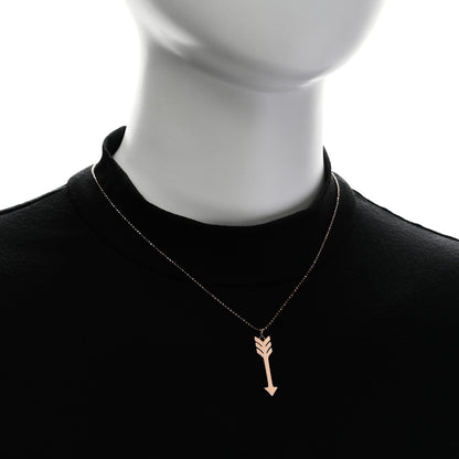 Jennifer Meyer 18K Rose Gold Diamond Arrow Pendant Necklace