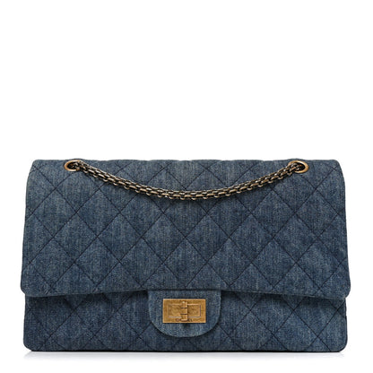 Chanel Denim Quilted 2.55 Reissue 227 Flap Blue