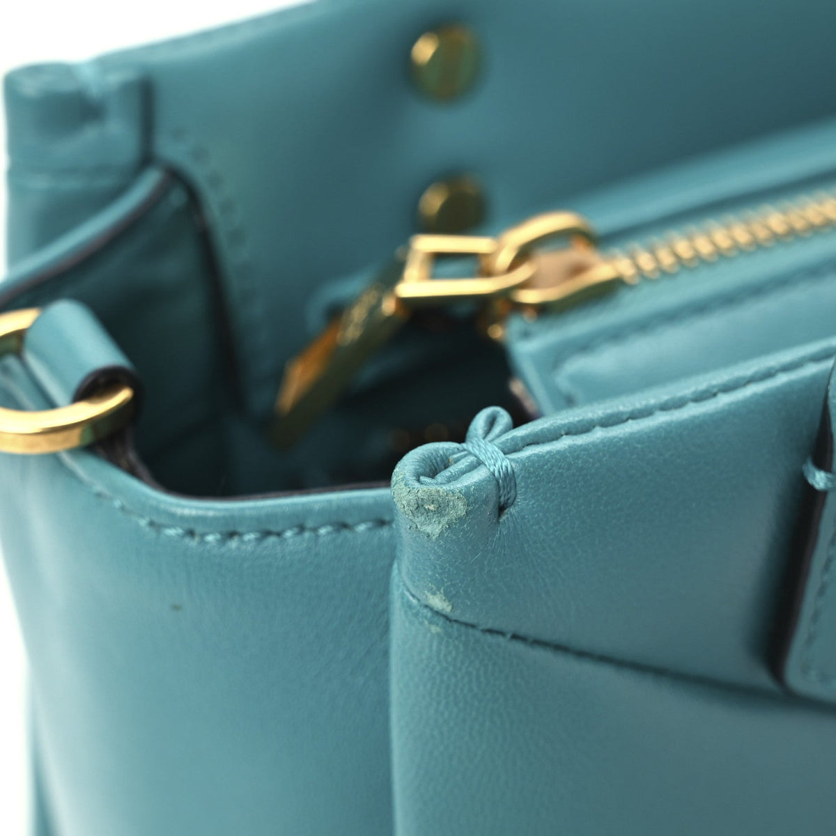 Valentino Garavani Nappa Small One Stud Handbag Marine Green