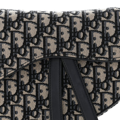 Christian Dior Oblique Saddle Bag Blue