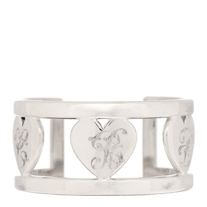 Tiffany Sterling Silver Stencil Heart Cuff Bracelet