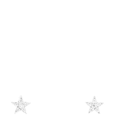 Jennifer Meyer 18K White Gold Diamond Mini Star Stud Earrings