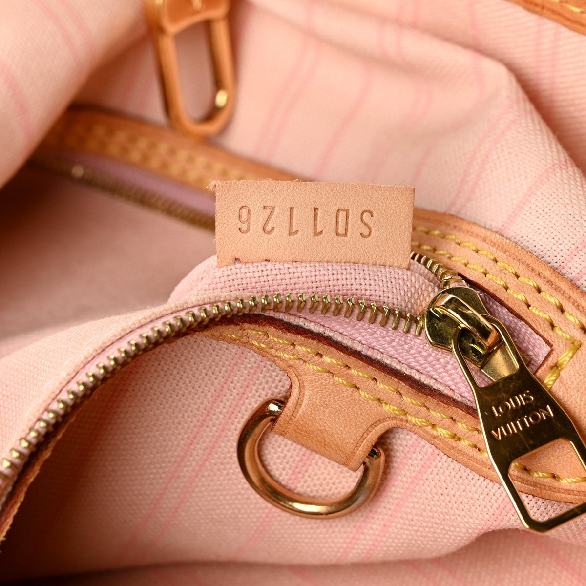 Louis Vuitton Damier Azur Delightful MM Rose Ballerine