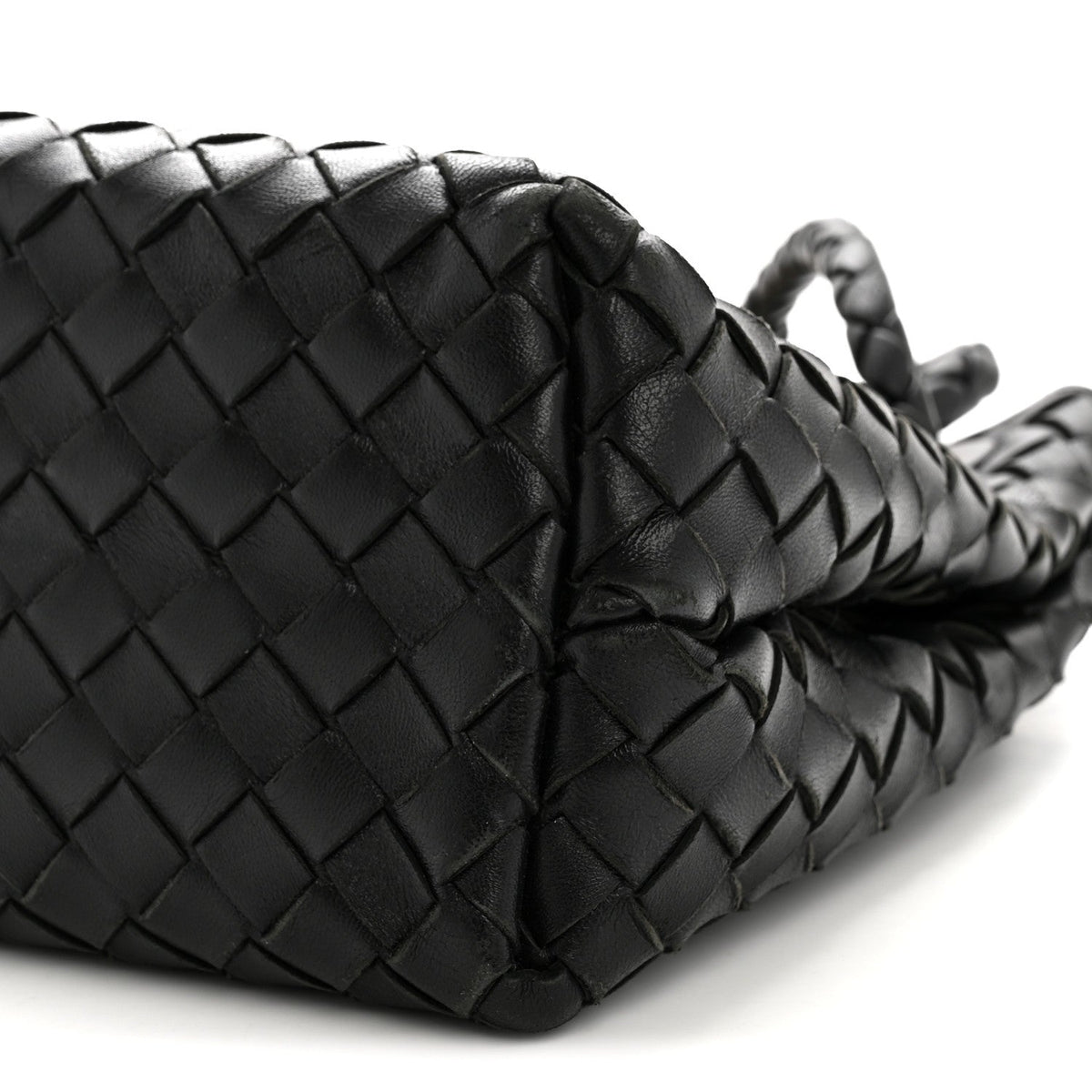 Bottega Veneta Nappa Intrecciato Medium Andiamo Shoulder Bag Black