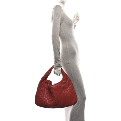 Bottega Veneta Nappa Intrecciato Large Veneta Hobo Brique