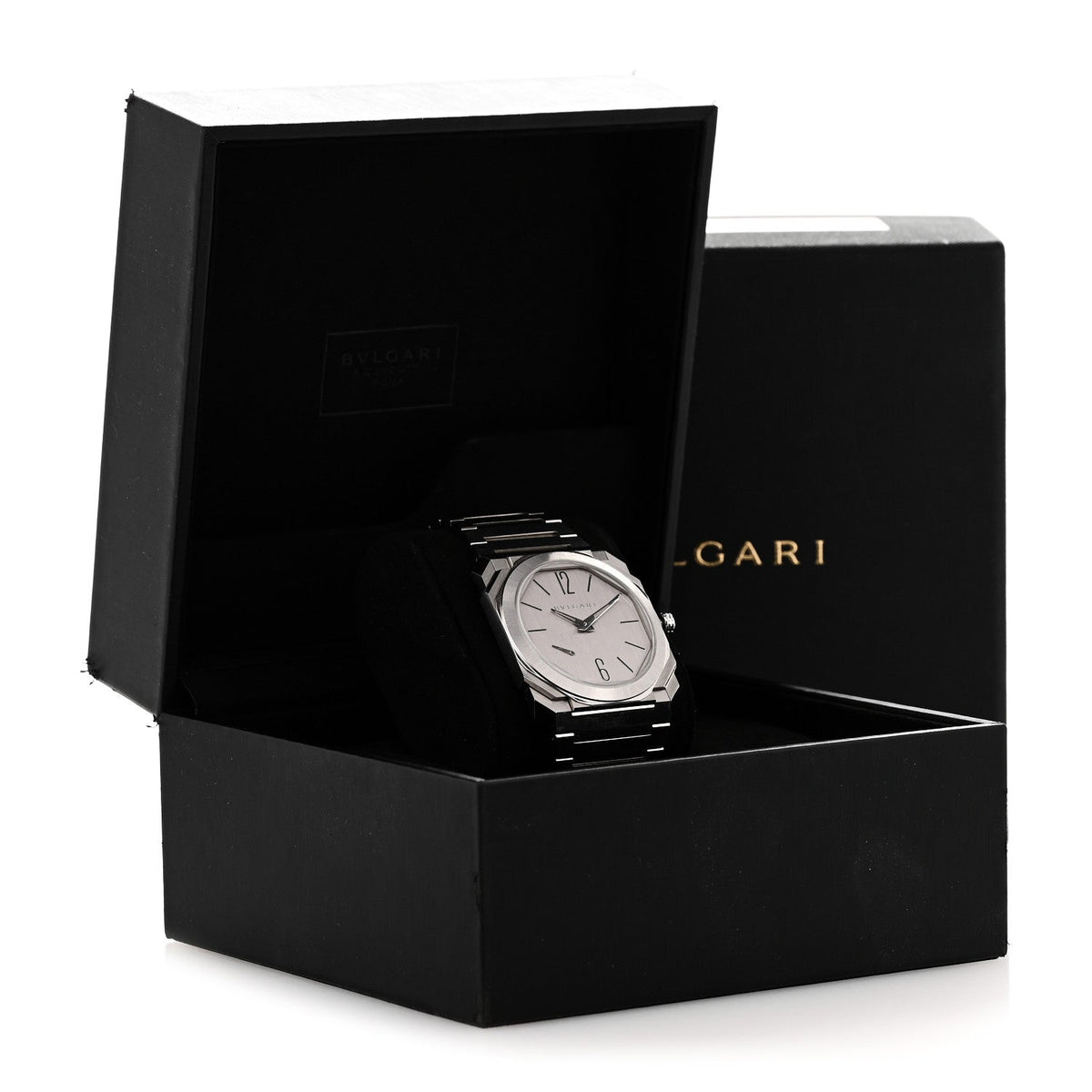 Bulgari Stainless Steel 40mm Octo Finissimo Automatic Watch Silver