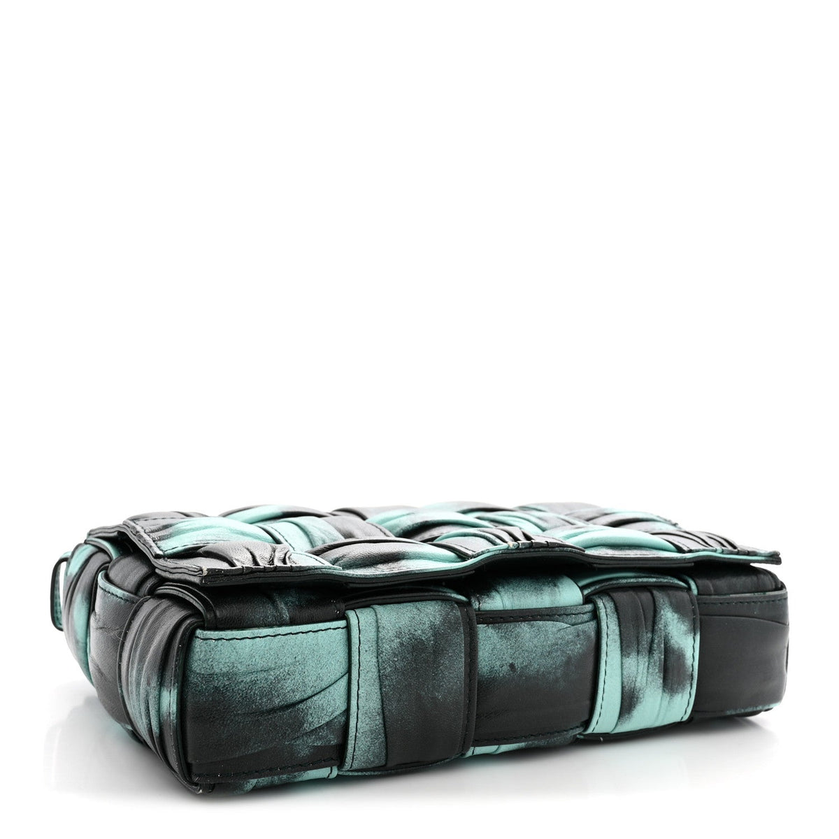 Bottega Veneta Nappa Maxi Intrecciato Padded Cassette Bag Celadon Inkwell 1983362