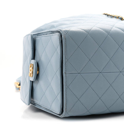 Chanel Caviar Quilted Medium 25 Handbag Blue