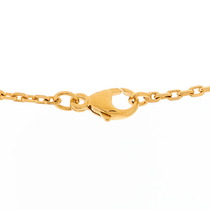 Hermes Lacquered Gold Mini Pop H Pendant Necklace Marron Glace
