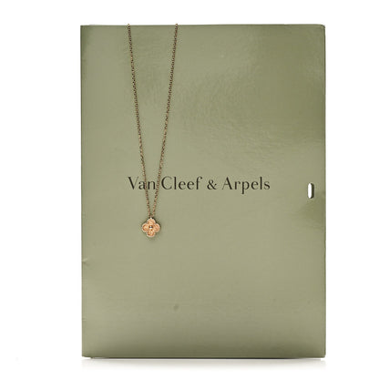Van Cleef & Arpels 18K Rose Gold Sweet Alhambra Pendant Necklace
