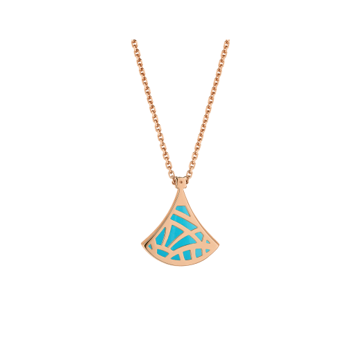 18K Rose Gold Diamond Turquoise Divas' Dream Necklace