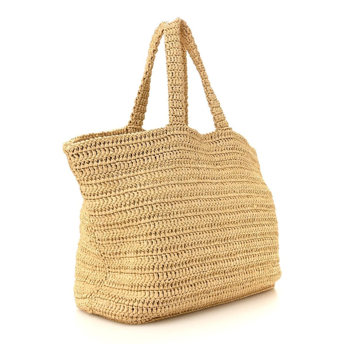 Saint Laurent Raffia Rive Gauche Tote Natural