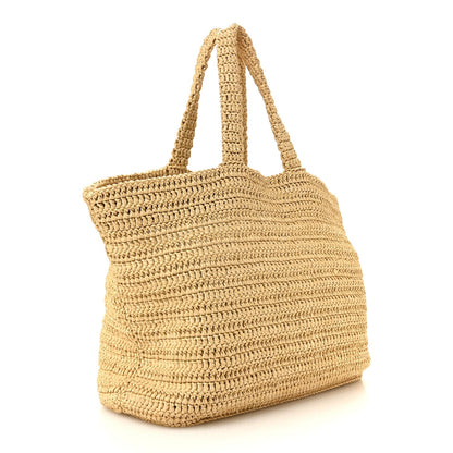 Saint Laurent Raffia Rive Gauche Tote Natural