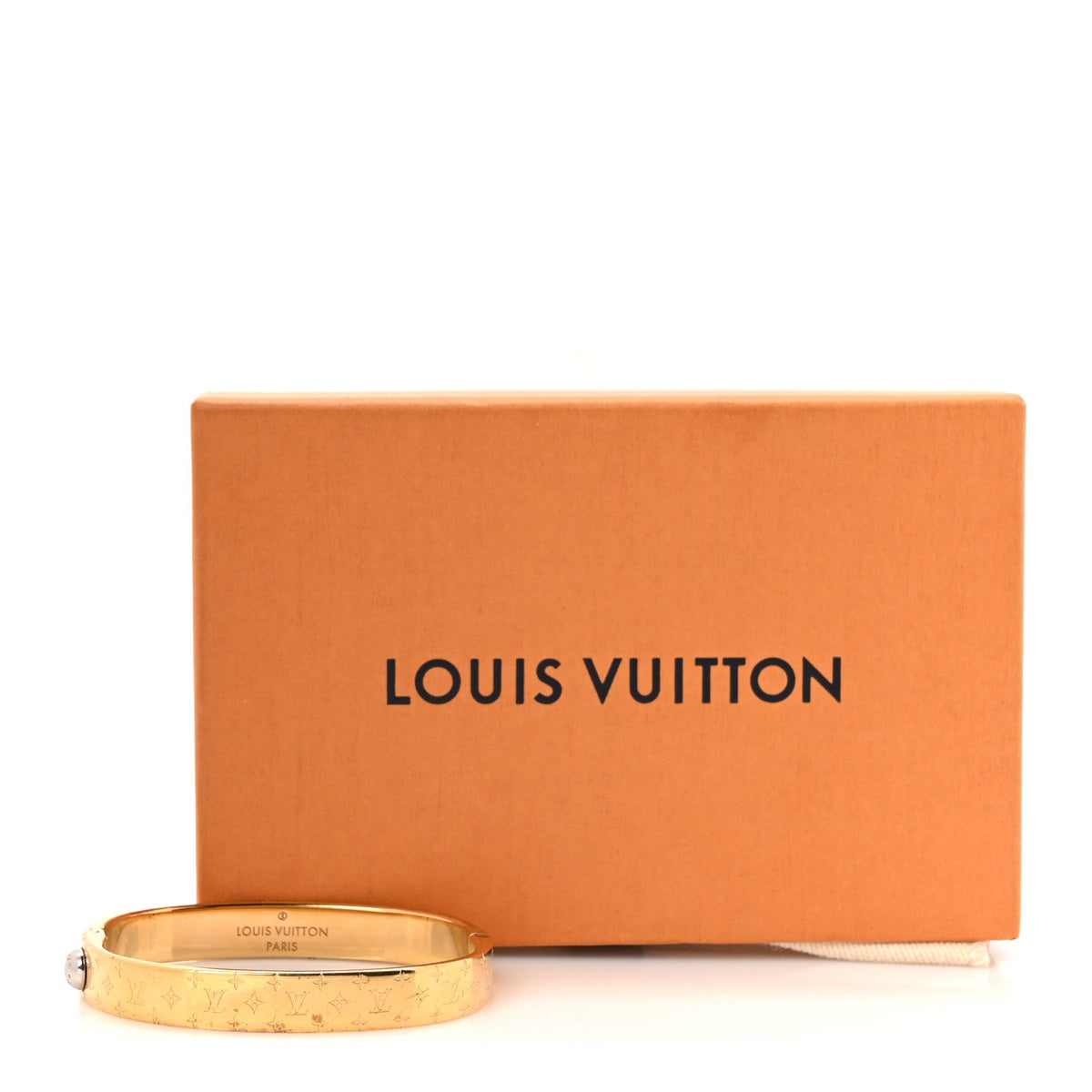 Brass Monogram Nanogram Cuff M Gold