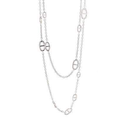 Hermes Sterling Silver Farandole Necklace 160