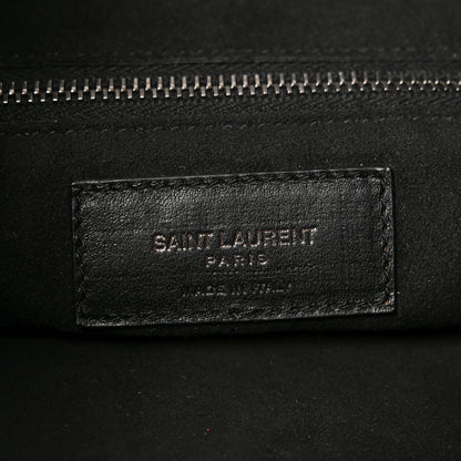 Saint Laurent Calfskin Ring Tote Black Brown