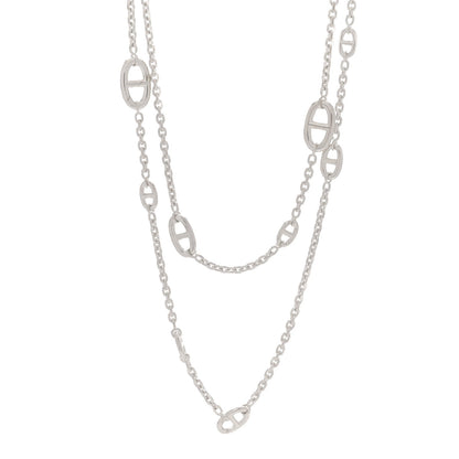 Hermes Sterling Silver Farandole Necklace 120