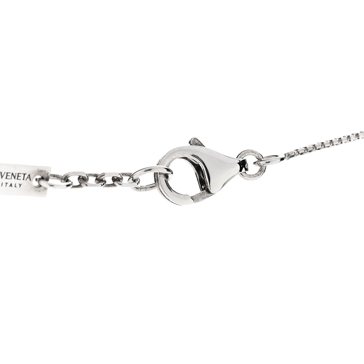 Bottega Veneta Sterling Silver Drop Pendant Necklace Green