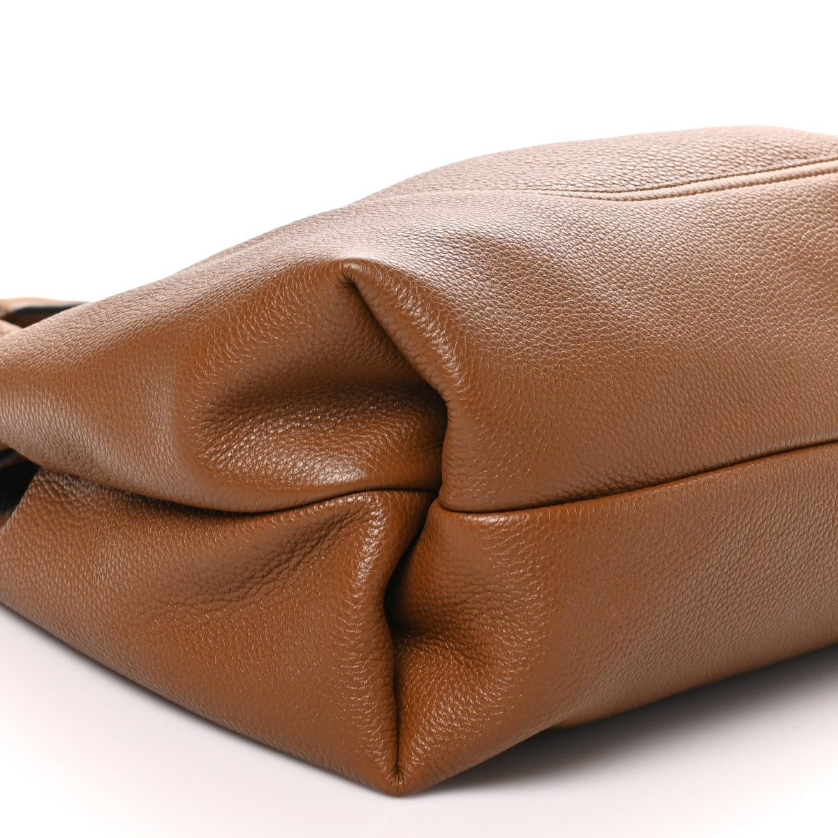 Gucci Grained Calfskin Softbit Maxi Shoulder Bag Brown