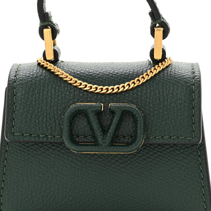 Valentino Garavani Calfskin Micro VSling Top Handle Shoulder Bag Green