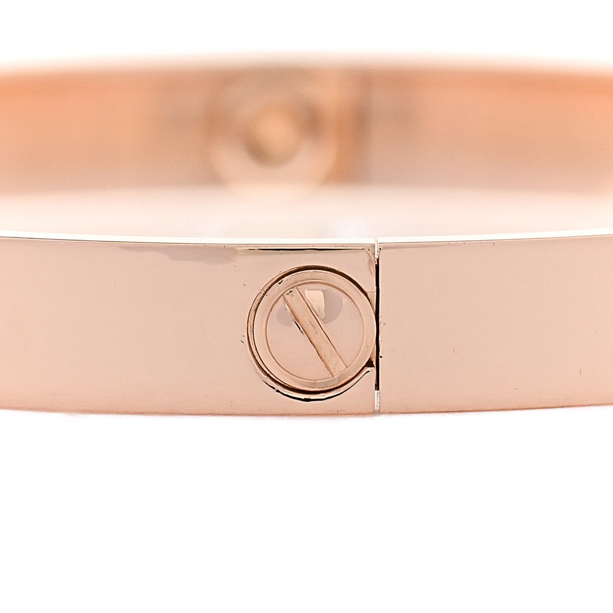 Cartier 18K Pink Gold 4 Diamond LOVE Bracelet 17