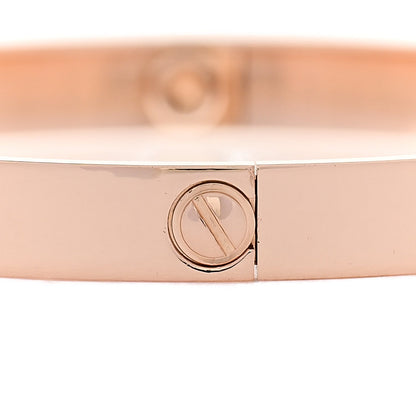 Cartier 18K Pink Gold 4 Diamond LOVE Bracelet 17