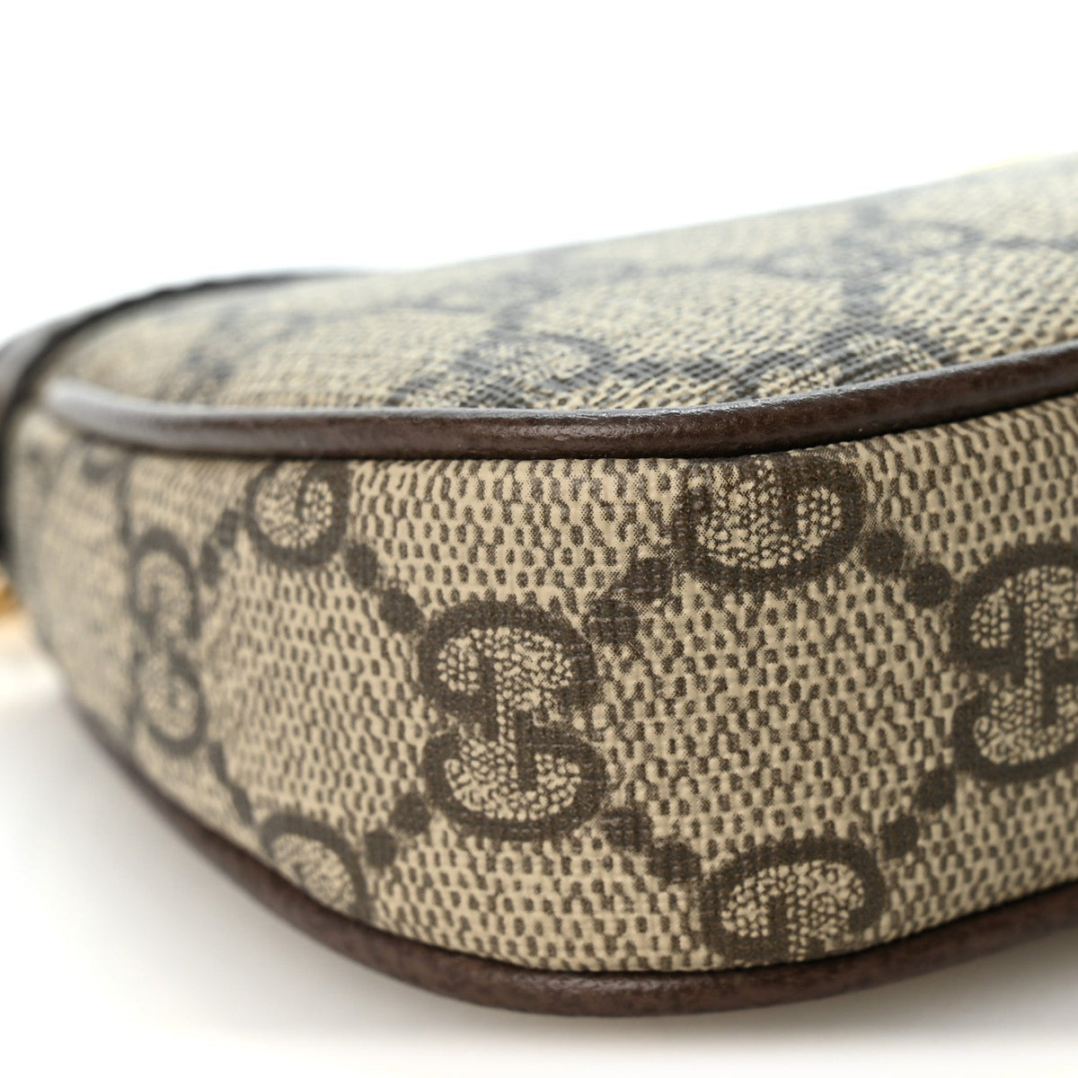 Gucci GG Supreme Calfskin Mini Ophidia Chain Bag Beige Ebony