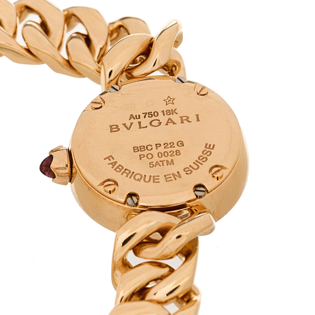 Bulgari 18K Rose Gold 22mm Piccola Catene Watch Mother of Pearl 1952427