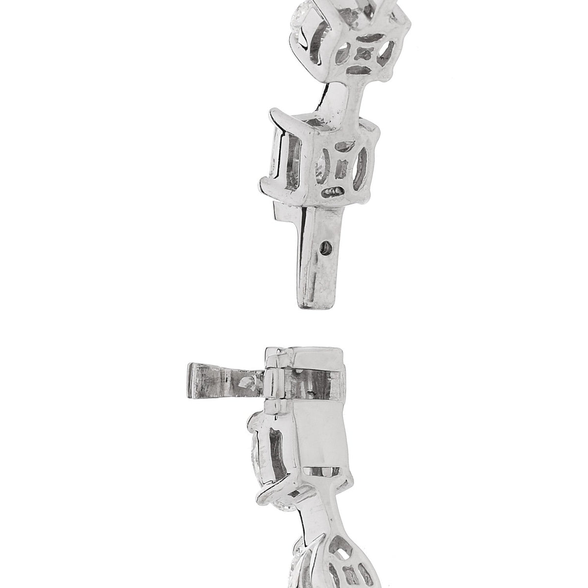 Parker & West by FASHIONPHILE18K White Gold Diamond 5.50ctw Emerald Marquis Oval Pear Princess Cut Bracelet