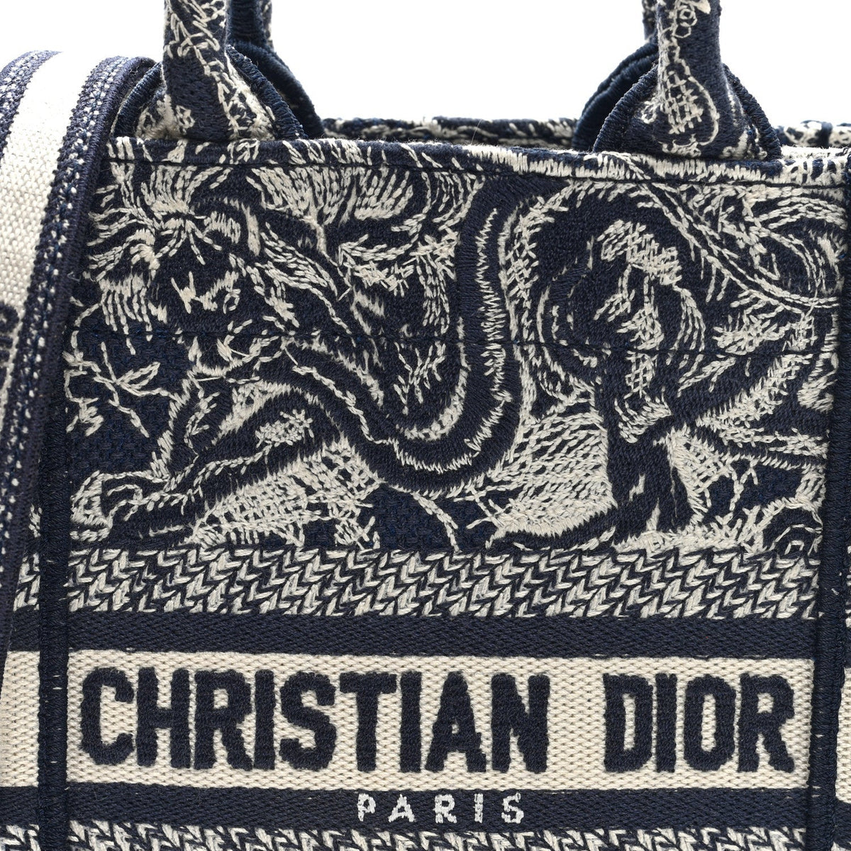 Christian Dior Canvas Mini Book Tote Phone Bag Blue