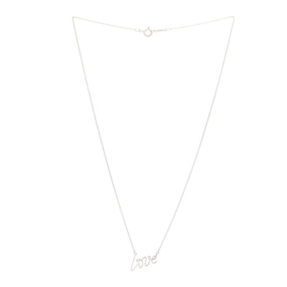 Tiffany Sterling Silver Paloma Picasso Graffiti Love Pendant Necklace
