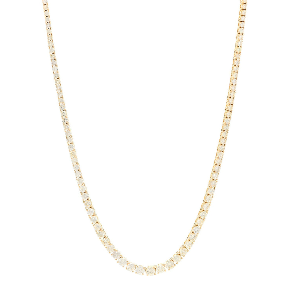 Parker & West 18K Yellow Gold Diamond 14.41ctw Tennis Necklace