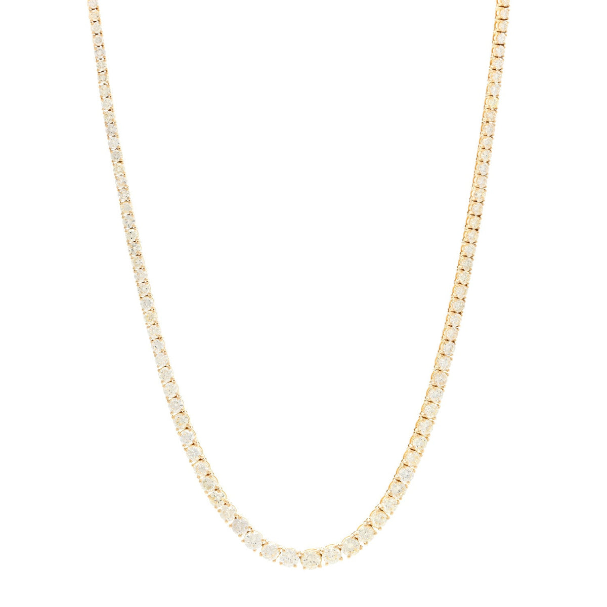Parker & West by FASHIONPHILE18K Yellow Gold Diamond 14.41ctw Tennis Necklace