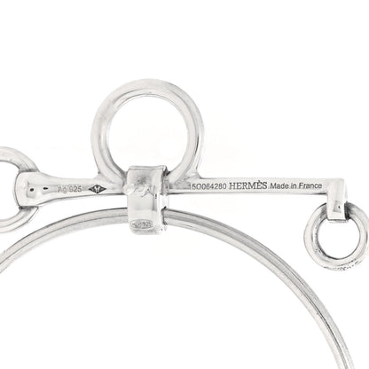 Hermes Sterling Silver Loop Earrings